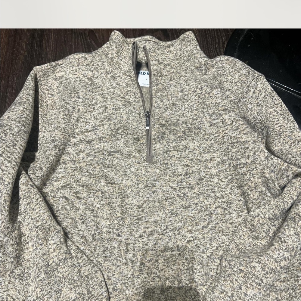 Old Navy Gray Half-Zip Sweater